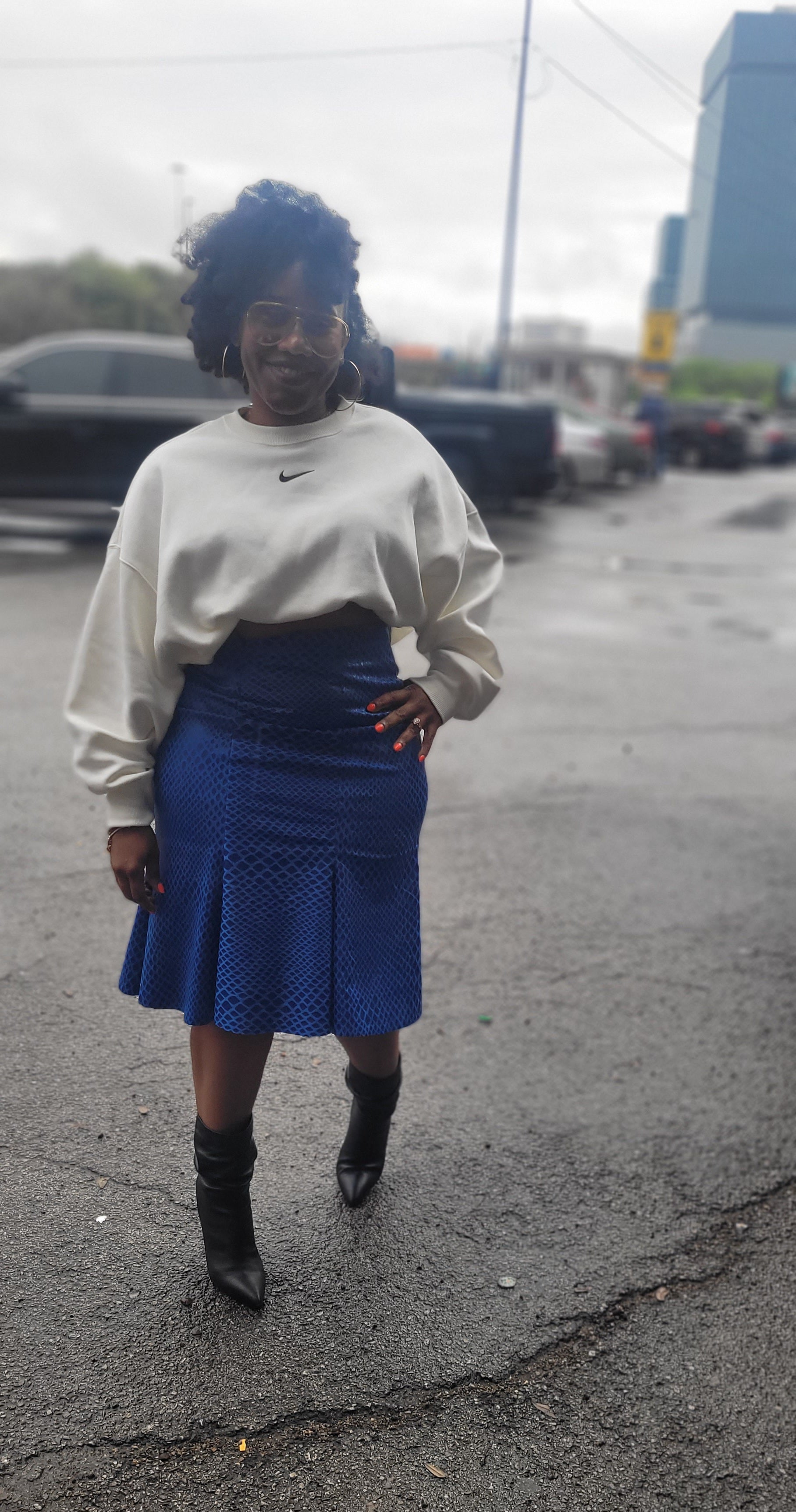 Faux Leather Trumpet Skirt