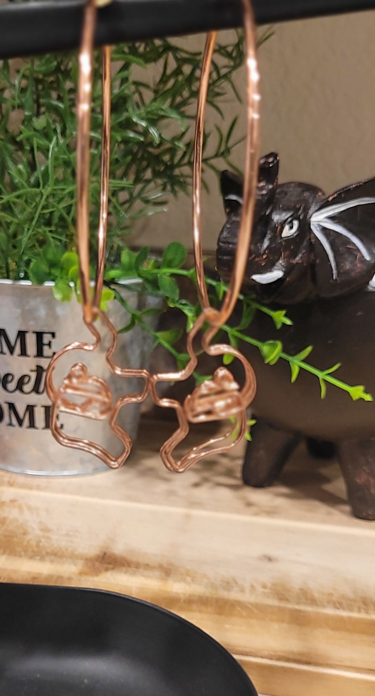 Elephant Hoop Earrings