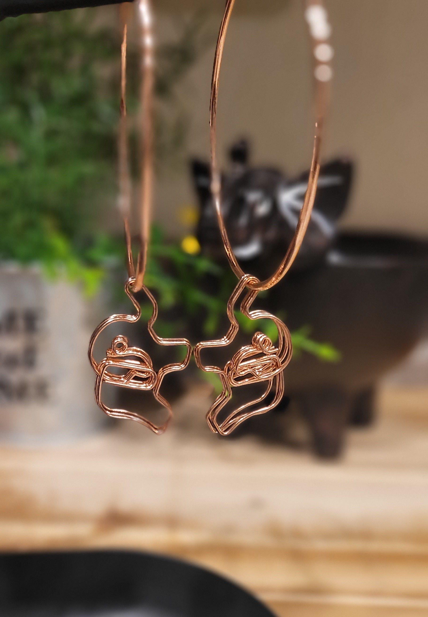 Elephant Hoop Earrings