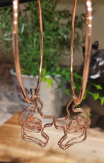 Load image into Gallery viewer, Elephant Hoop Earrings
