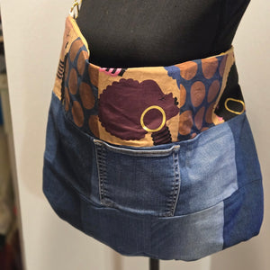 Mixed Print Hobo Bag