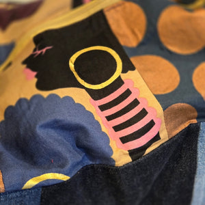 Mixed Print Hobo Bag